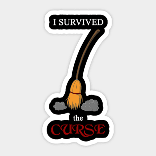 I survived the Curse - broomstick Sticker